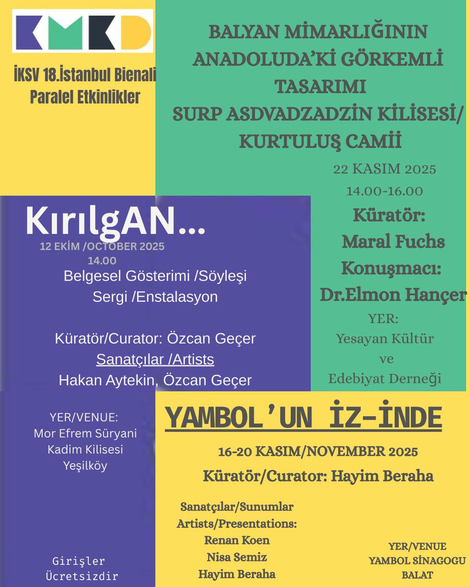 KMKD, İstanbul Bienali'nin paralel etkinlik ajandasına üç ayrı proje ile dahil oluyor